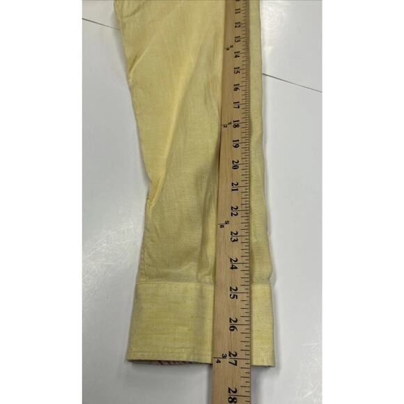 Mine 100% Linen Yellow Collared Long Sleeve Button Up Shirt Men's Sz XL Coastal - Picture 11 of 11